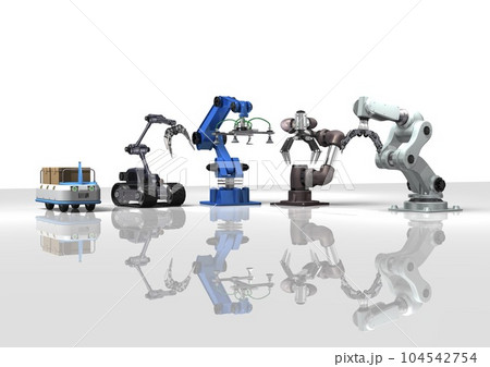 産業用ロボット ロボットハンド 吸盤ロボット 自律走行型 無人搬送ロボット(3DCGイメージ) 産業用ロボット ロボットハンド 吸盤ロボット 自律走行型 無人搬送ロボット(3DCGイメージ) 104542754