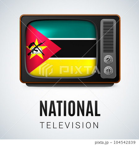 Round glossy icon of Mozambique 104542839