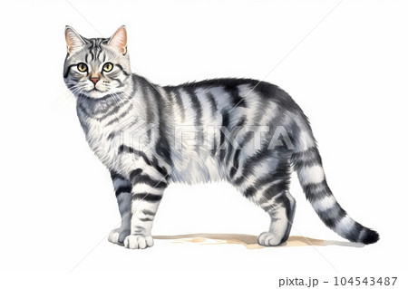 サバトラ柄の猫：AI作品 104543487