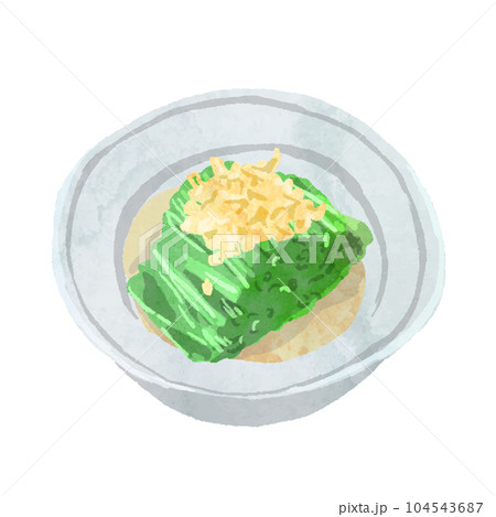 お浸しの水彩ベクターイラスト 104543687