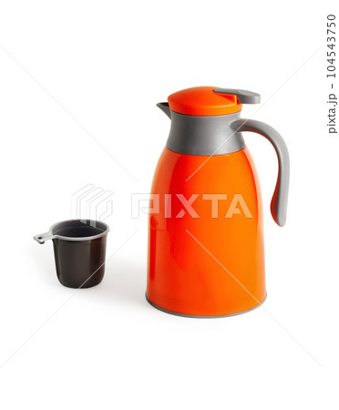 Thermos and plastic cup. 104543750
