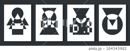 Set of minimalist geometric posters 104543982