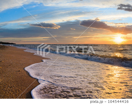 Sea sunset surf wave Sea sunset surf wave 104544416