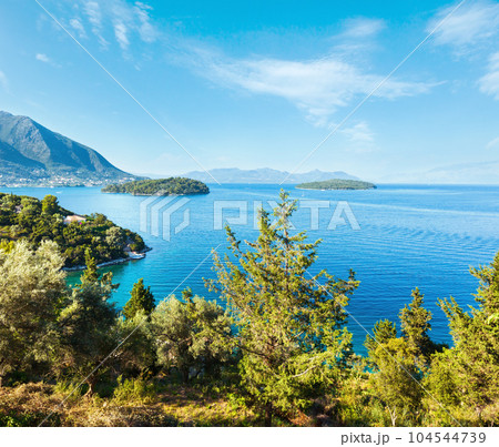 Lefkada coast summer landscape (Greece) 104544739