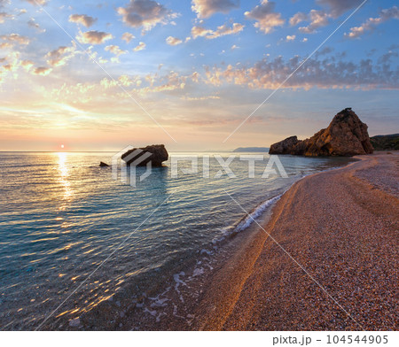 Potistika beach sunrise view (Greece) 104544905