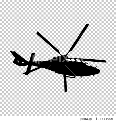 ヘリコプターのシルエット 104544906