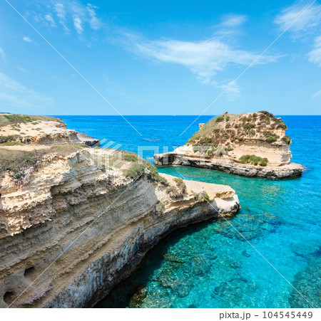 Grotta dello Mbruficu, Salento sea coast, Italy 104545449