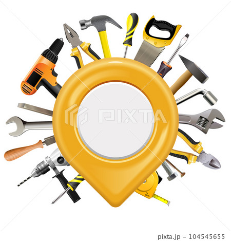 Vector Map Pointer with Repair Tools 104545655