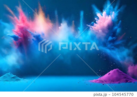 Abstract powder paint on white background. Generative AI Abstract powder paint on white background. Generative AI 104545770