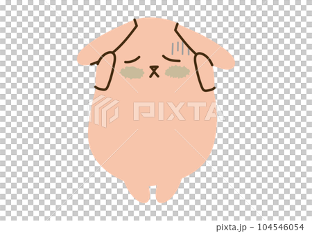 兔子摀住耳朵 兔子摀住耳朵 104546054