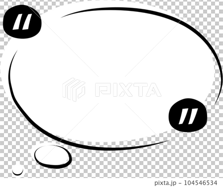 speech bubble balloon with quotation marks icon sticker memo keyword planner text box banner, flat png transparent element design 104546534