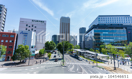 熊本駅　熊本駅白川口（東口）駅前広場から観える風景(熊本市) 104546651