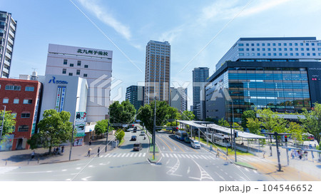 熊本駅　熊本駅白川口（東口）駅前広場から観える風景(熊本市) 104546652