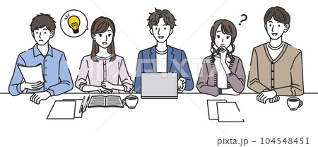 会議をする男女 104548451