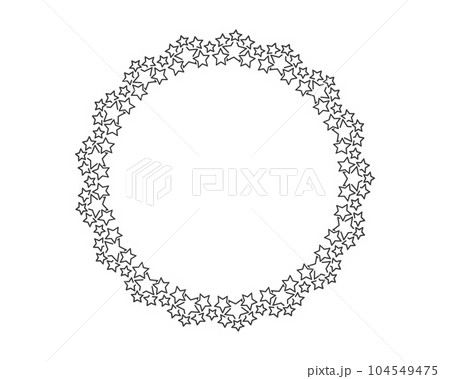 Start decoration frame in vector. Stars abstract round border. Start decoration frame in vector. Stars abstract round border. 104549475