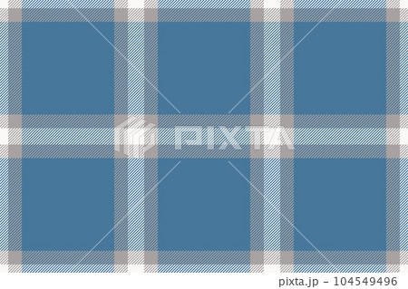 Plaid background, check seamless pattern in blue. Vector fabric texture for textile print, wrapping paper, gift card or wallpaper. 104549496
