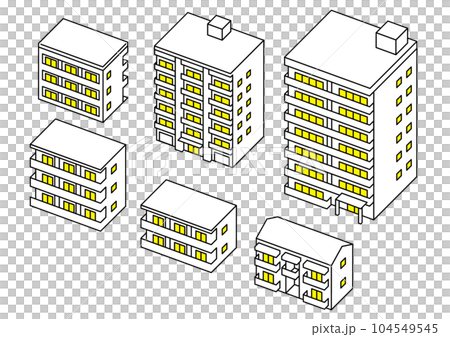 Mansion apartment icon set 104549545