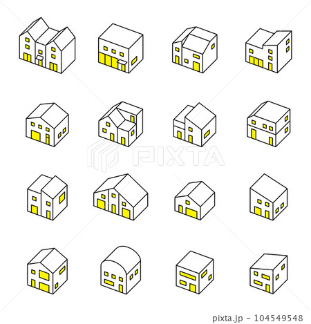 家のアイコンセット 104549548