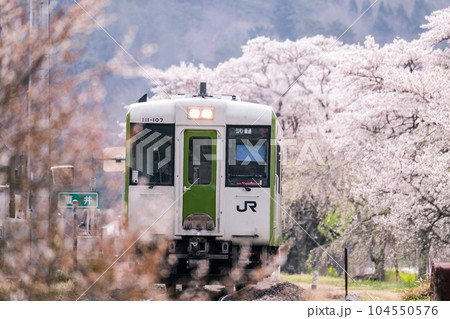 桜とローカル線 104550576