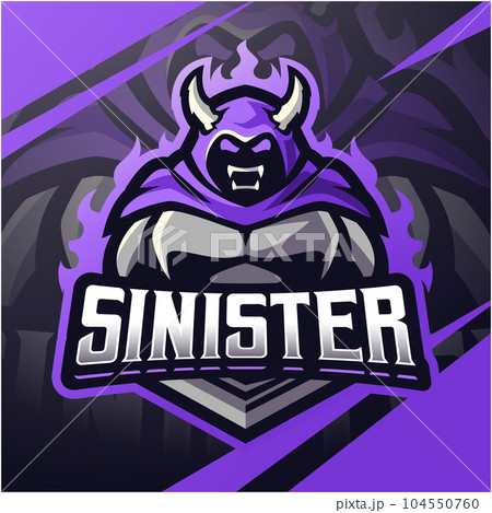 Sinister esport mascot logo design Sinister esport mascot logo design 104550760