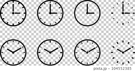 Clock icon set Clock icon set 104552385