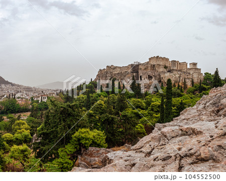 Acropolis in greenery, Athens landmark, Greece Acropolis in greenery, Athens landmark, Greece 104552500