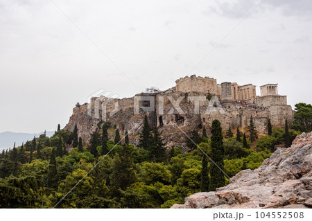 Acropolis in greenery, Athens landmark, Greece Acropolis in greenery, Athens landmark, Greece 104552508