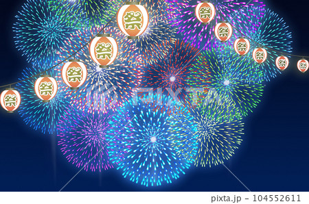 花火大会 背景素材 花火大会 背景素材 104552611