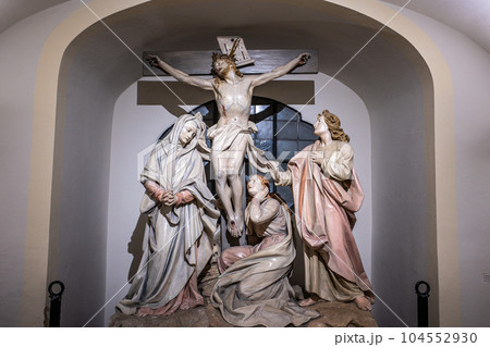 Interior of the Buergersaalkirche, Citizen's Hall Church at Munich, Germany. It was built in 1709 104552930