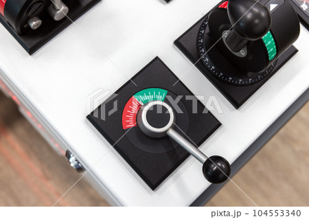 Azimuth thruster control levers,  equipment of a tug boat 104553340