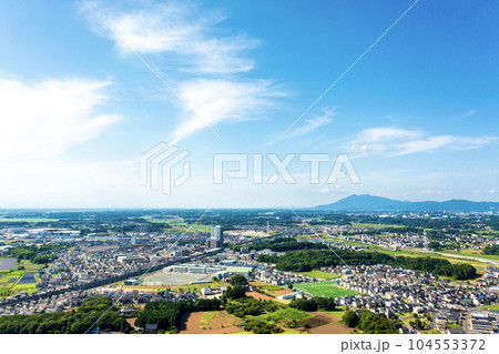 みどりの駅周辺のつくば市内の街並み（茨城県） 104553372