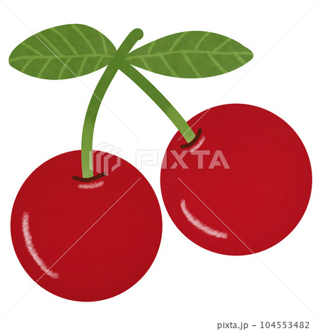 Drawing of red cherry isolated on transparent background for usage as an illustration, food, fruits and eating concept Drawing of red cherry isolated on transparent background for usage as an illustration, food, fruits and eating concept 104553482