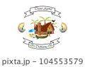 Tropicana abstract travel agency emblem 104553579