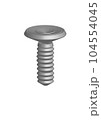3d metal screw isolated on a white background 104554045