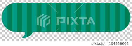 Speech bubble illustration 12 [Stripe pattern (green)] 104556002