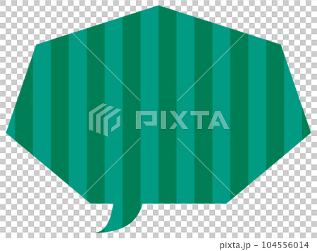 Speech bubble illustration 24 [stripe pattern (green)] 104556014