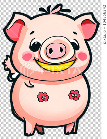 cute little pink pig cute little pink pig 104556242
