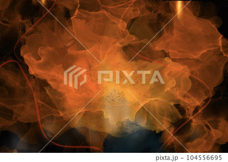 炎のようなインクアート 104556695