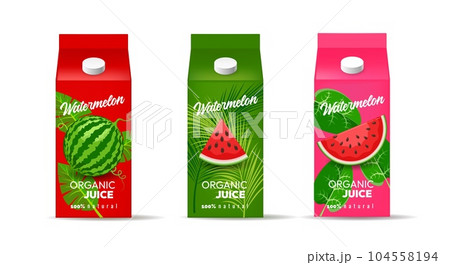 Watermelon juices packaging 104558194
