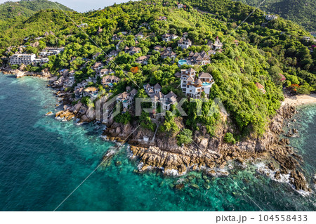 Aerial view of Shark Bay in koh Tao, Thailand Aerial view of Shark Bay in koh Tao, Thailand 104558433