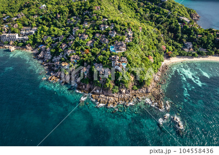Aerial view of Shark Bay in koh Tao, Thailand Aerial view of Shark Bay in koh Tao, Thailand 104558436