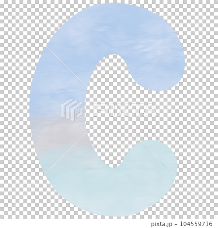 Letter C hand drawn watercolor texture 104559716