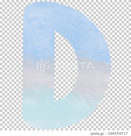 Letter D hand drawn watercolor texture 104559717