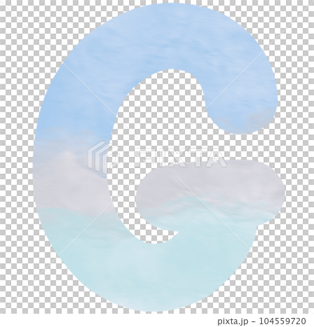 Letter G hand drawn watercolor texture 104559720