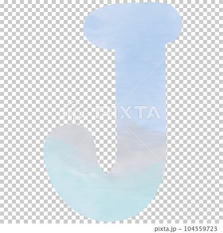Letter J hand drawn watercolor texture 104559723