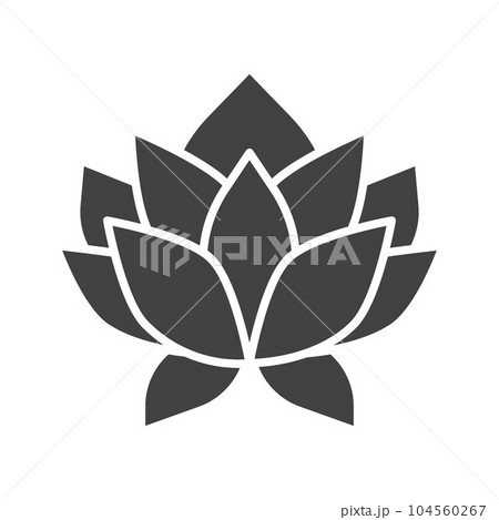 Lotus Flower Icon Image. 104560267