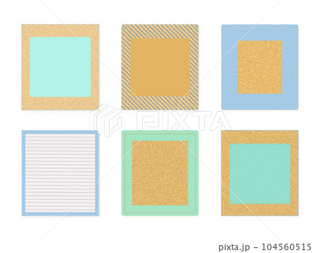 フレーム素材【ベージュや水色】ナチュラルなメッセージカード(・∀・) 104560515
