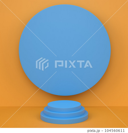 Abstract scene or podium for product showcase on monochrome background. Abstract scene or podium for product showcase on monochrome background. 104560611