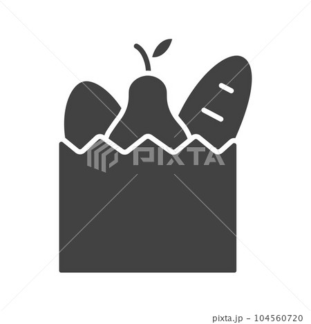 Grocery Bag Icon Image. Grocery Bag Icon Image. 104560720