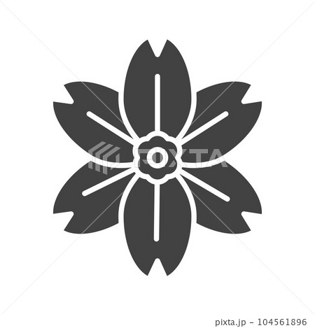 Alpine Forget Me Not Icon Image. 104561896